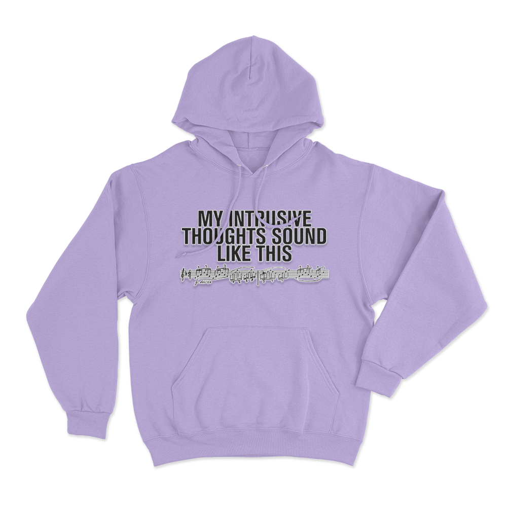 Intrusive Thoughts Unisex Hoodie Purple Intrusive Thoughts Unisex Hoodie Purple