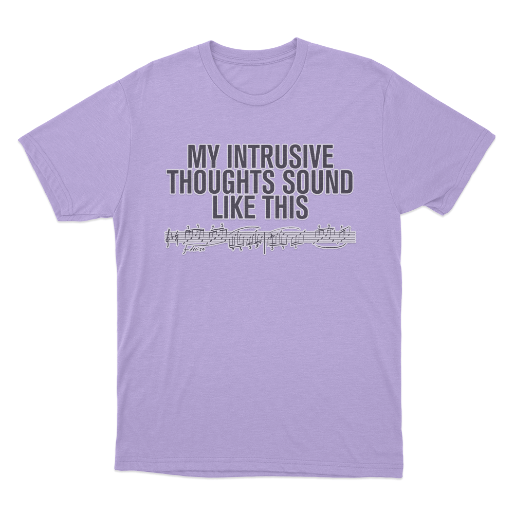 Intrusive Thoughts Unisex T Shirt Purple Intrusive Thoughts Unisex T Shirt Purple