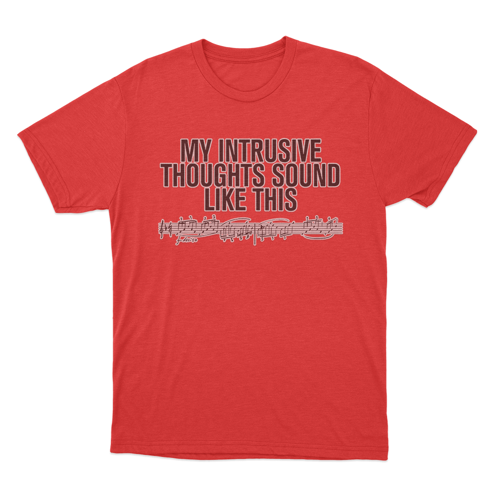 Intrusive Thoughts Unisex T Shirt Red Intrusive Thoughts Unisex T Shirt Red