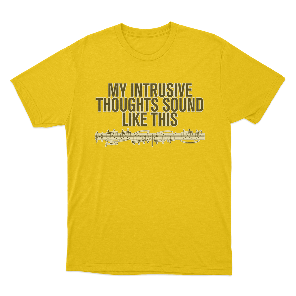 Intrusive Thoughts Unisex T Shirt Yellow Intrusive Thoughts Unisex T Shirt Yellow