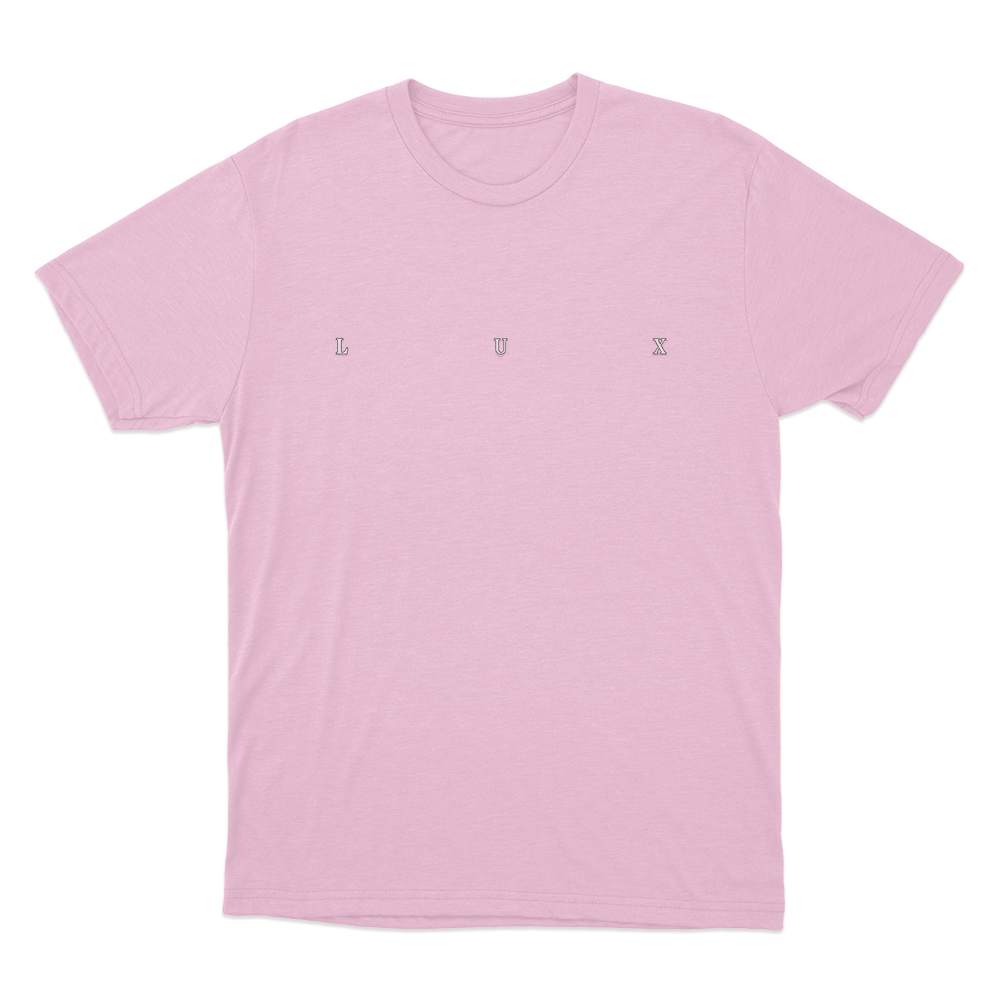 LUX Logo Unisex T Shirt Pink LUX Logo Unisex T Shirt Pink