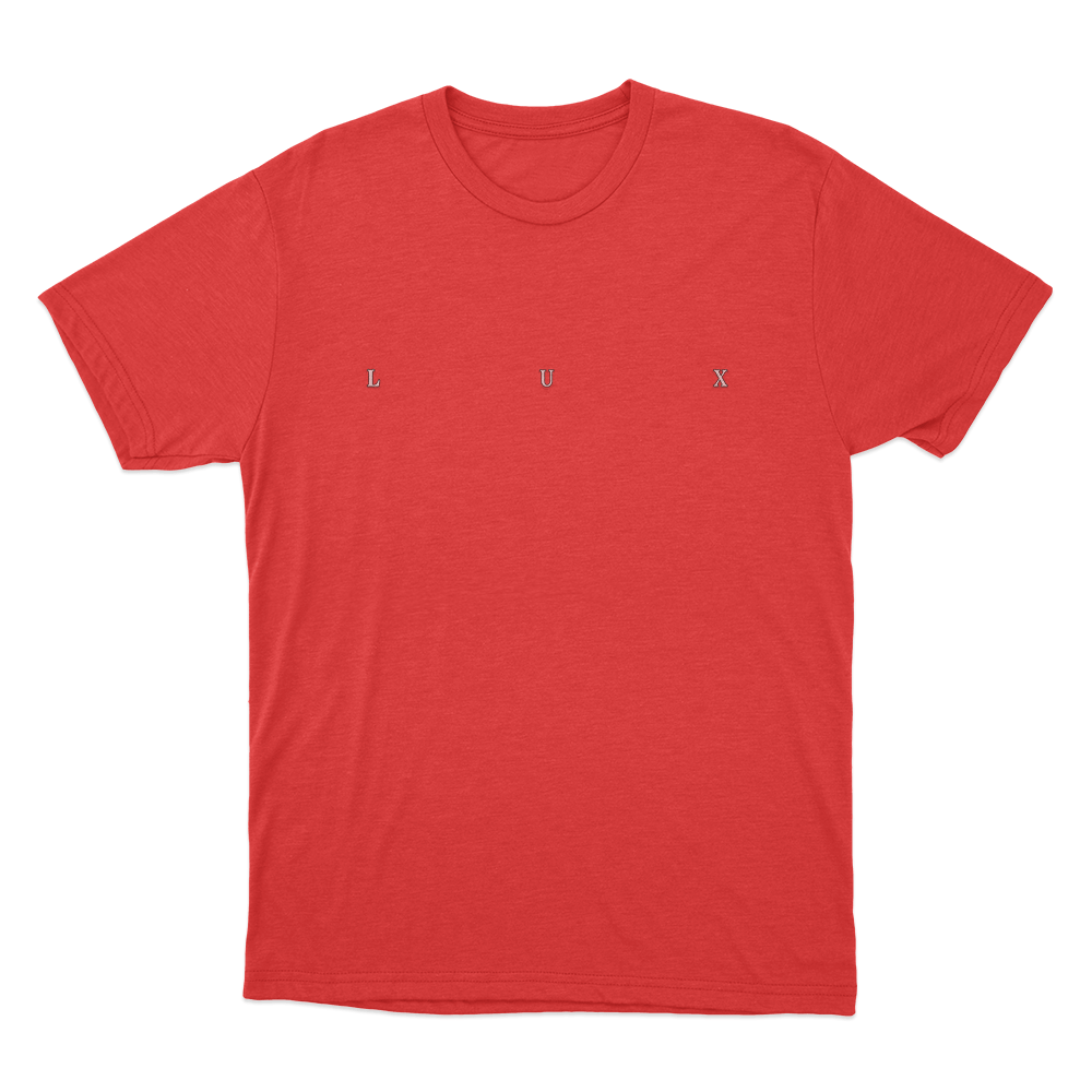 LUX Logo Unisex T Shirt Red LUX Logo Unisex T Shirt Red