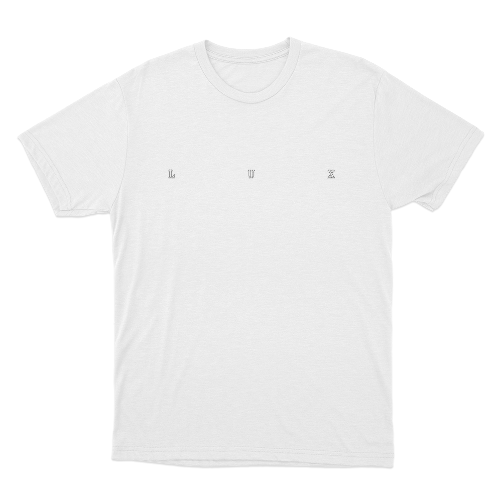 LUX Logo Unisex T Shirt White LUX Logo Unisex T Shirt White