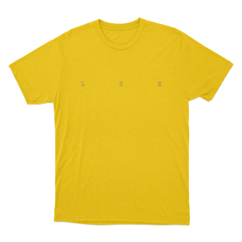LUX Logo Unisex T Shirt Yellow LUX Logo Unisex T Shirt Yellow