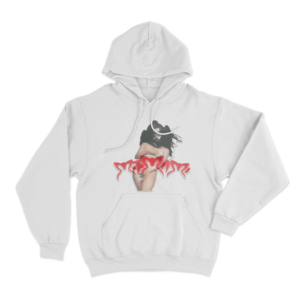 Motomami Helmet Portrait Unisex Hoodie White